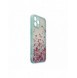 Designfodral för iPhone 12 blomfodral ljusblått