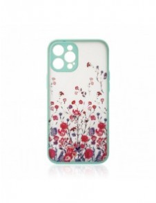 Designfodral för iPhone 12 Pro Max blomfodral ljusblått