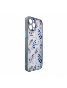 Designfodral för Samsung Galaxy A12 5G Flower Cover Mörkblå