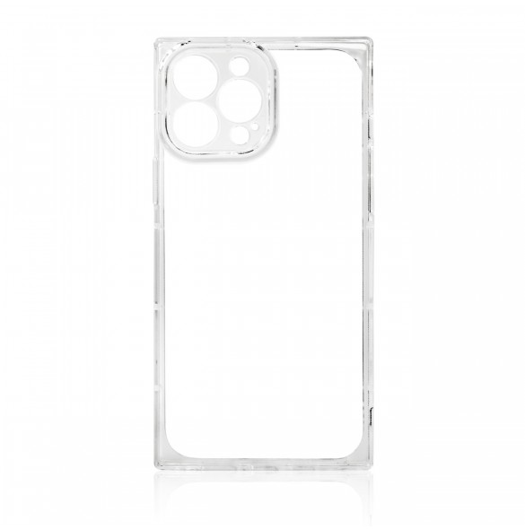 Square Clear Case-fodral för iPhone 13 Pro genomskinligt gelskal