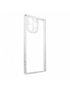 Square Clear Case-fodral för iPhone 13 Pro genomskinligt gelskal