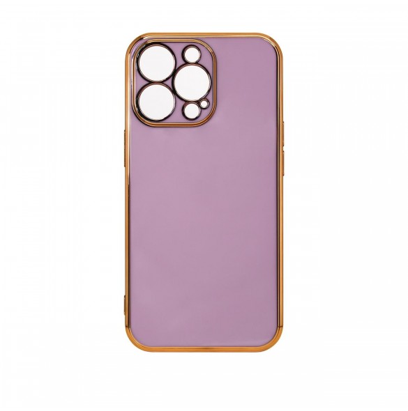 Lighting Color Case för Xiaomi Redmi Note 11 gelöverdrag med guldram lila