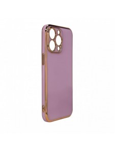 Lighting Color Case för Xiaomi Redmi Note 11 Pro gelöverdrag med guldram lila