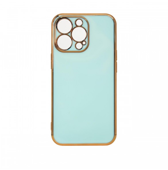 Lighting Color Case för Xiaomi Redmi Note 11 gelöverdrag med guldram mint