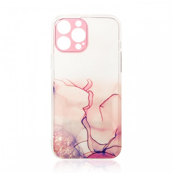 Marmorfodral till iPhone 12 Gel Cover Marble Pink