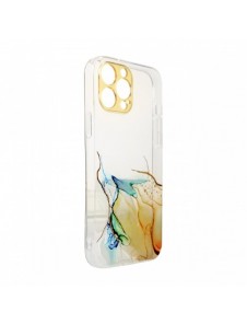 Marmorfodral till iPhone 12 Pro Max Gel Cover Orange Marble
