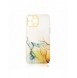 Marmorfodral till iPhone 13 Pro Max Gel Cover Orange Marble