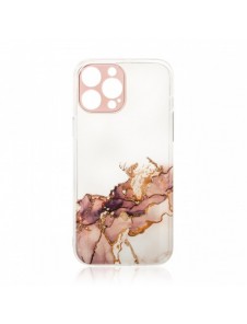 Marmorfodral till iPhone 13 Pro Gel Cover Marble Brown