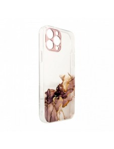 Marmorfodral till iPhone 13 Pro Gel Cover Marble Brown