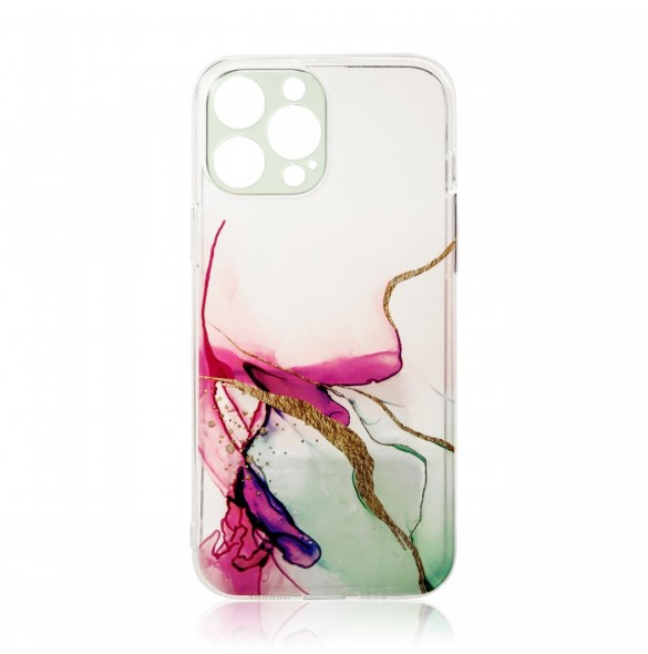 Marmorfodral till iPhone 12 Gel Cover Mint Marble