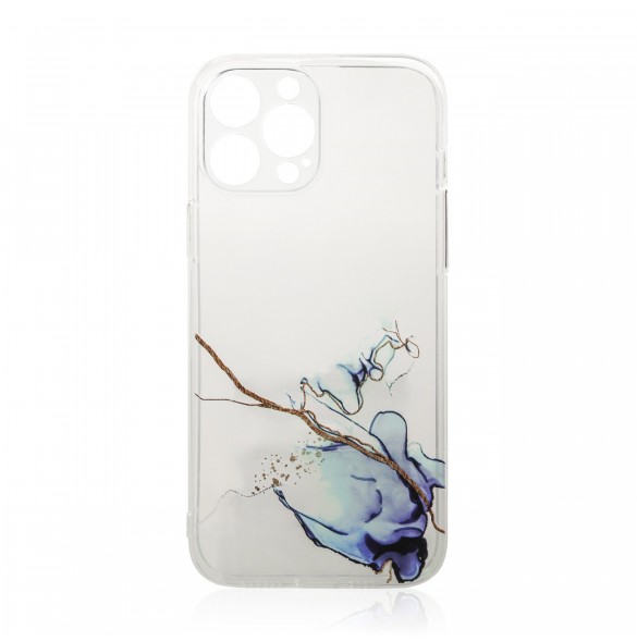 Marmorfodral till iPhone 13 Pro Max Gel Cover Marble Blue