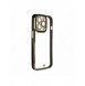 Modefodral Fodral för Samsung Galaxy A12 5G Gold Frame Gel Cover Svart