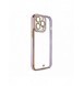 Modefodral Fodral för Samsung Galaxy A12 5G Gold Frame Gel Cover Lila