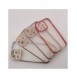Modefodral till iPhone 13 Pro Gold Frame Gel Cover Vit