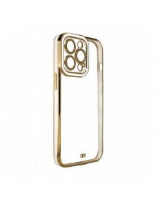 Modefodral Fodral till Samsung Galaxy A13 5G Gold Frame Gel Cover Vit