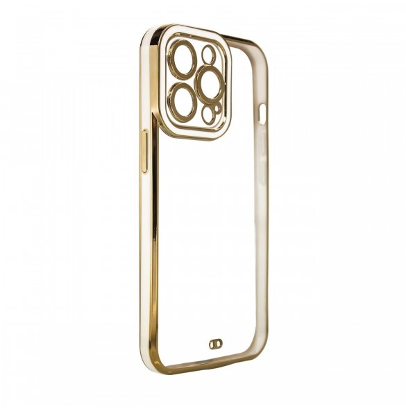 Modefodral Fodral till Samsung Galaxy A13 5G Gold Frame Gel Cover Vit