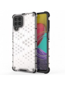 Honeycomb fodral pansrat skal med en gelram för Samsung Galaxy M53 5G transparent