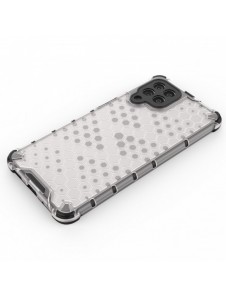 Honeycomb fodral pansrat skal med en gelram för Samsung Galaxy M53 5G transparent