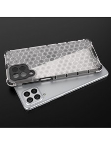 Honeycomb fodral pansrat skal med en gelram för Samsung Galaxy M53 5G transparent