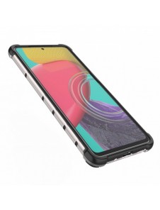 Honeycomb fodral pansrat skal med en gelram för Samsung Galaxy M53 5G transparent