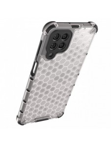Honeycomb fodral pansrat skal med en gelram för Samsung Galaxy M53 5G transparent