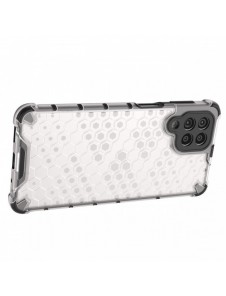Honeycomb fodral pansrat skal med en gelram för Samsung Galaxy M53 5G transparent