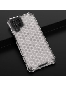 Honeycomb fodral pansrat skal med en gelram för Samsung Galaxy M53 5G transparent