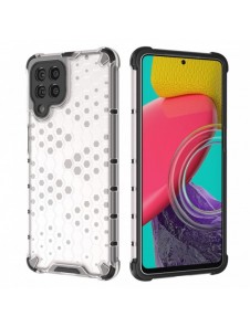 Honeycomb fodral pansrat skal med en gelram för Samsung Galaxy M53 5G transparent