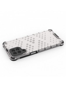 Honeycomb-fodral bepansrat skal med en gelram för Samsung Galaxy M53 5G svart