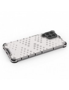Honeycomb-fodral bepansrat skal med en gelram för Samsung Galaxy M53 5G svart