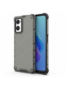 Honeycomb fodral pansarfodral med gelram Oppo A76 / Oppo A36 / Realme 9i svart