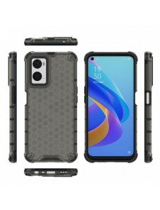 Honeycomb fodral pansarfodral med gelram Oppo A76 / Oppo A36 / Realme 9i svart