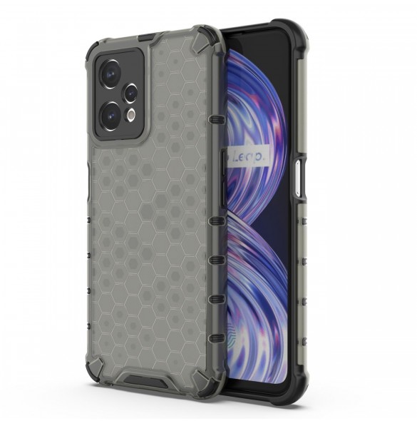 Honeycomb fodral pansarfodral med en gelram Realme 9 Pro svart
