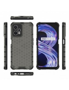 Honeycomb fodral pansarfodral med en gelram Realme 9 Pro svart