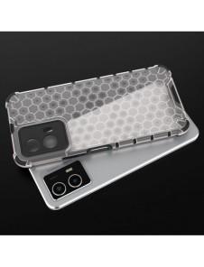 Honeycomb fodral pansarskydd med gelram Vivo Y55 / Y75 / Y33s / iQOO Z6 / iQOO U5 transparent