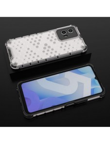 Honeycomb fodral pansarskydd med gelram Vivo Y55 / Y75 / Y33s / iQOO Z6 / iQOO U5 transparent