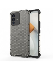 Honeycomb fodral pansarfodral med en gelram Vivo V23 5G svart