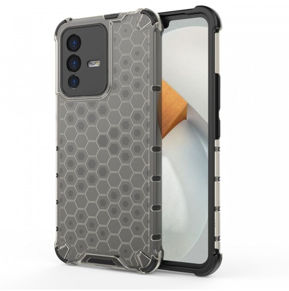 Honeycomb fodral pansarfodral med en gelram Vivo V23 5G svart