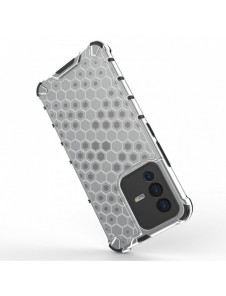 Honeycomb fodral pansarfodral med en gelram Vivo V23 5G svart