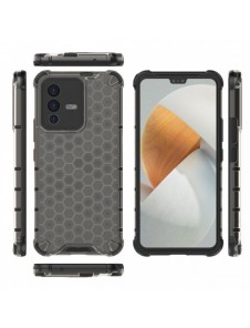Honeycomb fodral pansarfodral med en gelram Vivo V23 5G svart
