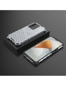 Honeycomb fodral pansarfodral med en gelram för Vivo V23 5G transparent