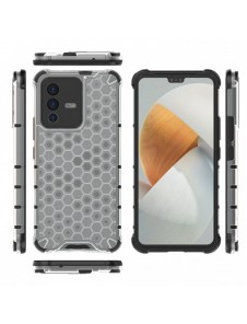 Honeycomb fodral pansarfodral med en gelram för Vivo V23 5G transparent