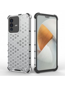 Honeycomb fodral pansarfodral med en gelram för Vivo V23 5G transparent