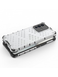 Honeycomb fodral pansarfodral med en gelram för Vivo V23 5G transparent
