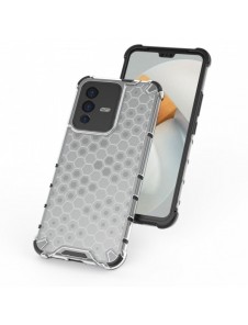 Honeycomb fodral pansarfodral med en gelram för Vivo V23 5G transparent