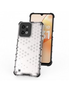 Honeycomb fodral pansarfodral med en gelram Realme C31 transparent