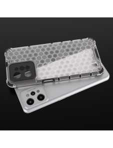Honeycomb fodral pansarfodral med en gelram Realme C31 transparent