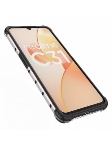 Honeycomb fodral pansarfodral med en gelram Realme C31 transparent