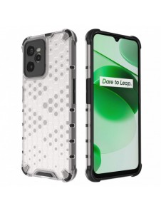Honeycomb fodral pansarfodral med en gelram Realme C35 transparent