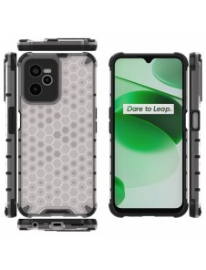 Honeycomb fodral pansarfodral med en gelram Realme C35 transparent